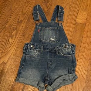 Levi’s denim overall shorts